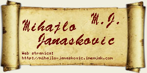 Mihajlo Janašković vizit kartica